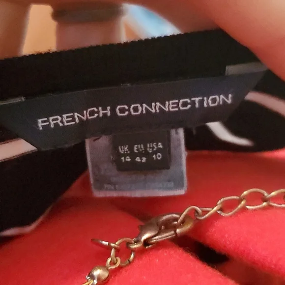 French Connection, Black & White Stripe dress, US Size 10 - Picture 4 of 4